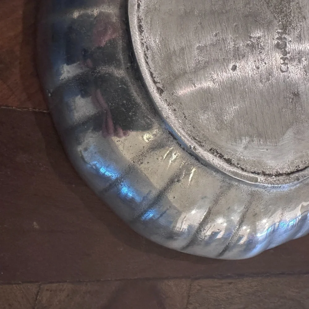 Clam Shell Aluminum‎ Tone Metal Dish Bowl Platter 8